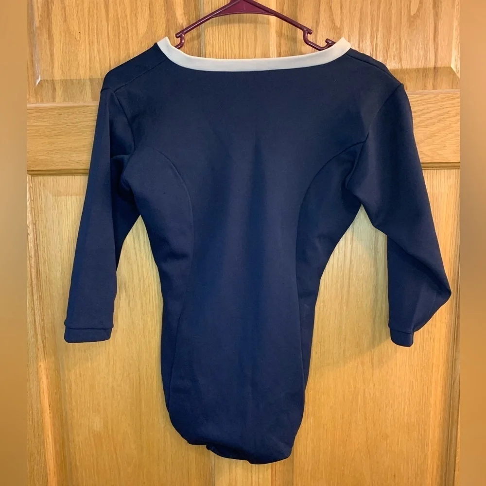 Vintage 1PC Nautical 1960s Navy & White Trim Swimsuit Kato Supplies Mankato Minn